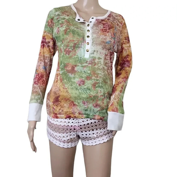 Vintage Mechant Semi-sheer Y2K Top - Picture 1 of 3